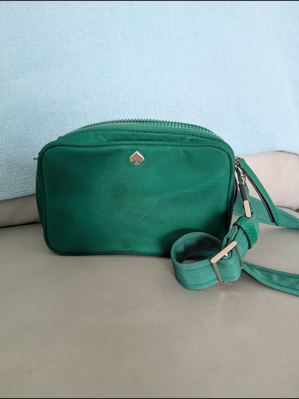 Kate Spade Green Nylon Crossbody Camera Bag